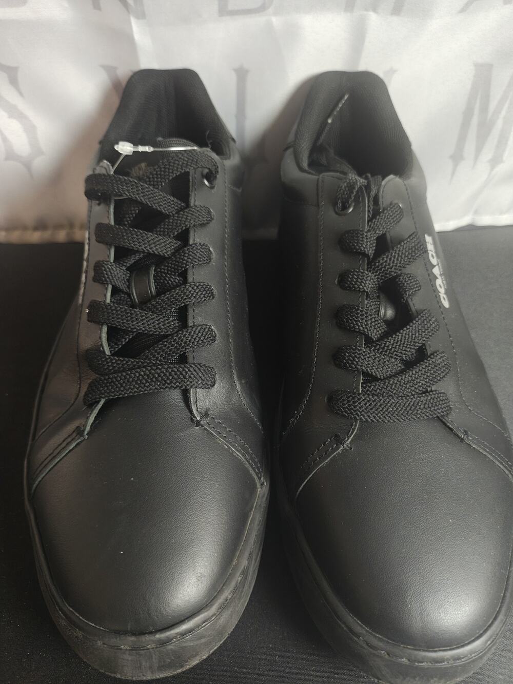 GENUINE COACH MEN'S 10.5 CLIP SIGNATURE LOW BLACK GRAY FASHION SNEAKER